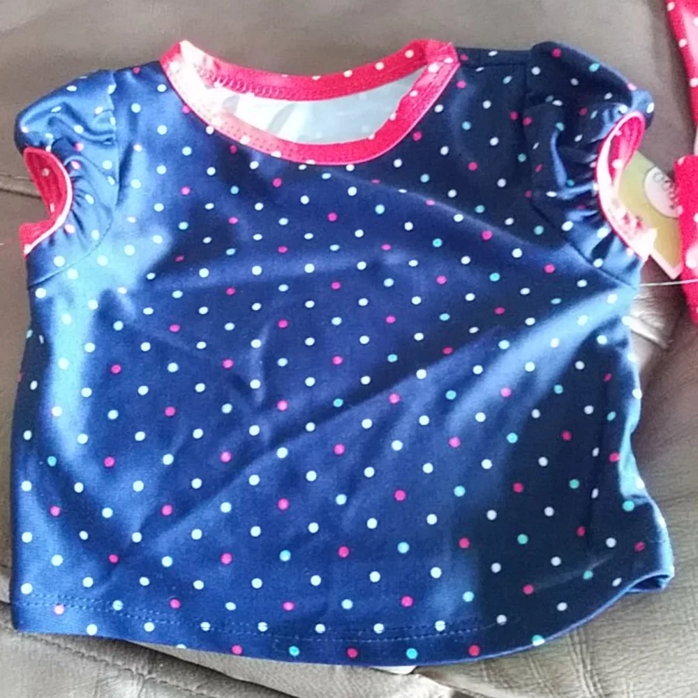 NWT Circo 3-pc polka dot blue swim rash guard